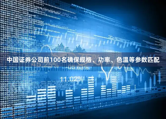 中国证券公司前100名确保规格、功率、色温等参数匹配